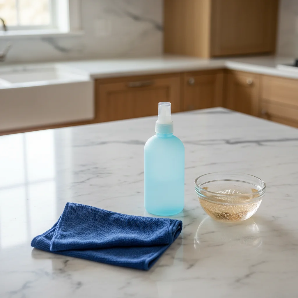 clean marble countertops